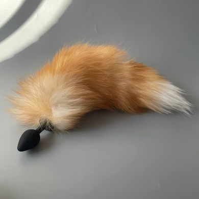 Анальная пробка с рыжим хвостом (3,4 см) Art of Sex size M Foxy fox