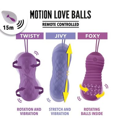 Вагінальні кульки з перлинним масажем FeelzToys Motion Love Balls Foxy - фото