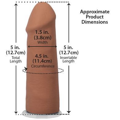 Фалоімітатор Doc Johnson The Realistic Cock ULTRASKYN 5 Inch Caramel 12,7 см - фото