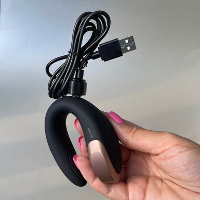 Satisfyer Double Love - смарт-вибратор для пар с пультом черный - фото