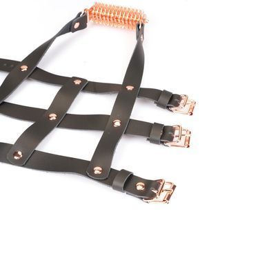 Портупея для голеностопа со шпорами Liebe Seele Leather High Heel Ankle Harness Rose Gold (2 шт) золотистая