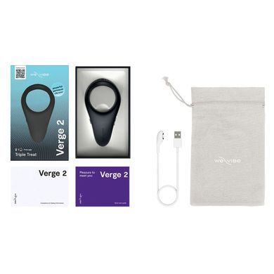 Эрекционное смарт-виброкольцо WE-VIBE VERGE 2 Black - фото