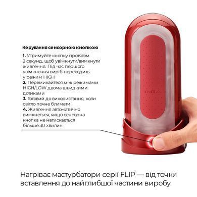 Tenga Flip Zero Red - мастурбатор с подогревом - фото