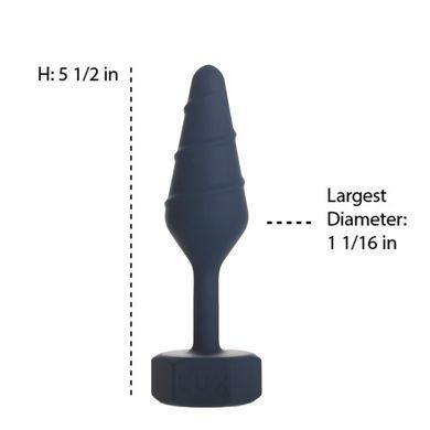 Анальна пробка з вібропулею Lux Active Twist Plug Small Blue 2,7 см (м'яте паковання) - фото
