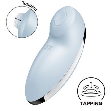 Satisfyer Tap & Climax 2 Blue - клиторальный вибростимулятор-пульсатор - фото
