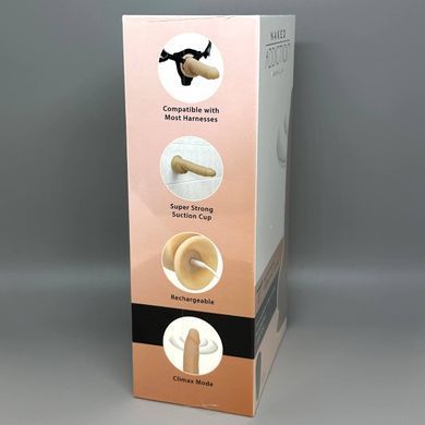 Фалоімітатор з вібрацією і ротацією ADDICTION Naked 7" Rotating & Vibrating Dildo with Remote Vanilla (17,8 см) - фото