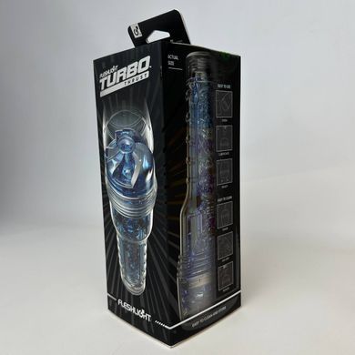Прозорий мастурбатор Fleshlight Turbo Blue Ice thrust - фото