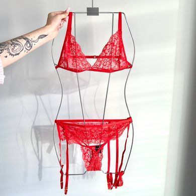 Еротичний комплект Noir Handmade Kissable Bondage Kiss Set Red S/M - фото