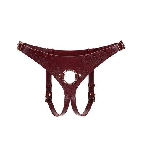 Труси для страпона Liebe Seele Wine Red Strap on Harness - фото