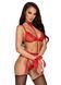 Еротичний комплект Noir Handmade Kissable Bondage Kiss Set Red S/M - фото товару