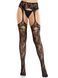 Эротические колготки Leg Avenue Net Stockings with Attached Garter Belt One Size Black - фото товара