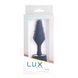 Анальна пробка з вібропулею Lux Active Twist Plug Small Blue 2,7 см (м'яте паковання) - фото товару