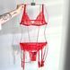 Еротичний комплект Noir Handmade Kissable Bondage Kiss Set Red S/M - фото товару