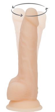 Фаллоимитатор ADDICTION Naked 8" Rotating & Vibrating Vanilla (20,3см) - фото