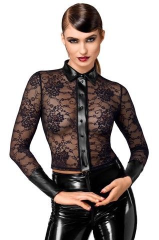 Блуза Noir Handmade F377 Noirelle Lace Button-up Shirt XL