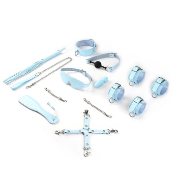 Liebe Seele Macaron 9 pcs Bondage Kit-Mint - набір БДСМ 9 предметів блакитний - фото