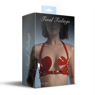 Лиф Сердце ПВХ Feral Feelings Hearts Bra Red