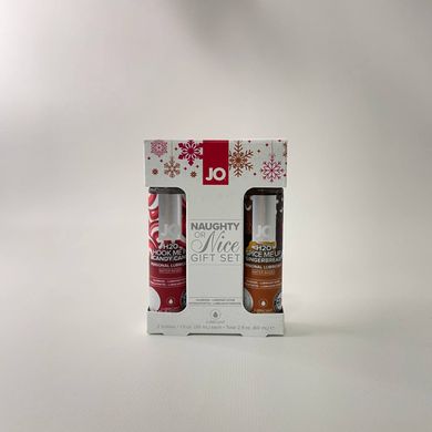 Оральний лубрикант System JO Naughty or Nice Gift Set Candy Cane & Gingerbread (2 x 30 мл) (срок 06.2025) - фото