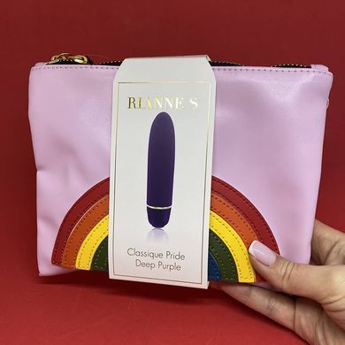 Вибропуля RIANNE S Classique Vibe + чехол-косметичка Pride Deep Purple - фото
