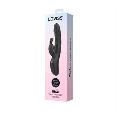 Вібратор-кролик із пульсацією Loviss Nico Thrusting Rabbit Vibrator - фото