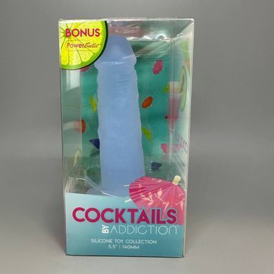 Фалоімітатор на присосці Addiction Cocktails Blue Lagoon (14 см) (пошкоджене паковання) - фото