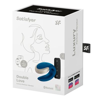 Satisfyer Double Love - смарт-вібратор для пар з пультом блакитний - фото