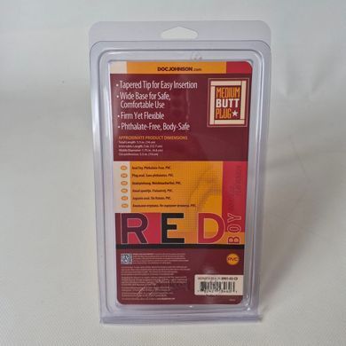 Анальный плаг Doc Johnson Red Boy 4 см - фото