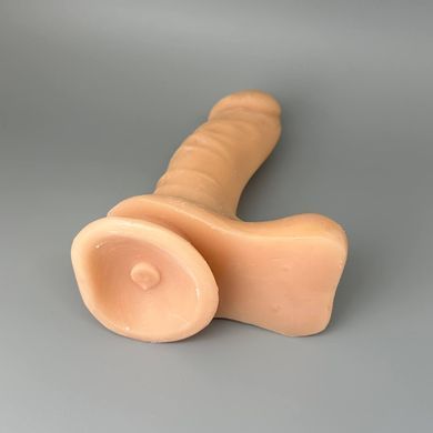 Фалоімітатор з кібершкіри Doc Johnson The D Super D 6 Inch With Balls (16 см) - фото