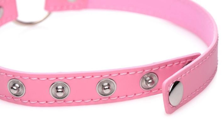 Чокер Master Series Kinky Kitty Ring Slim Choker Pink