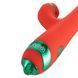 Вібратор-кролик з вакуумною стимуляцією та флогером LOCKINK SEVANDA Whip Vibrating Massage Wand Red & Green - фото товару