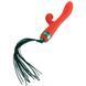 Вібратор-кролик з вакуумною стимуляцією та флогером LOCKINK SEVANDA Whip Vibrating Massage Wand Red & Green - фото товару