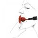 Кляп з кулькою та трояндою Zalo Rose Ball Gag чорний - фото товару
