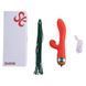 Вібратор-кролик з вакуумною стимуляцією та флогером LOCKINK SEVANDA Whip Vibrating Massage Wand Red & Green - фото товару
