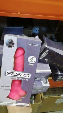 Фалоімітатор з вібрацією SilexD Vetus Vibro Pink MODEL 1 size 8in (20 см) (пом'ята упаковка) - фото