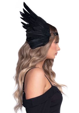 Пов'язка на голову з пір'ям Leg Avenue Feather headband ONE SIZE Black