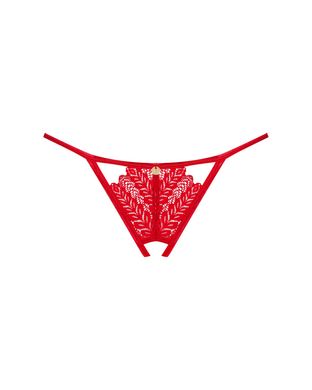 Трусики Obsessive Ingridia crotchless thong M/L червоні