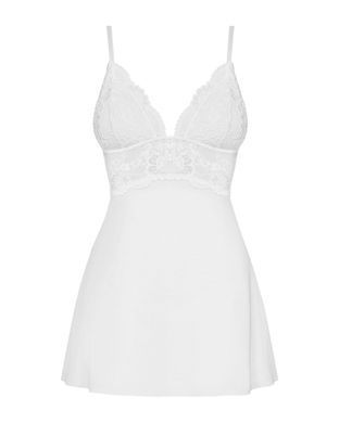 Сорочка і трусики Obsessive 810-BAB-2 babydoll & thong white S/M