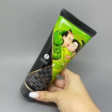 Їстівний масажний крем Shunga зелений чай (200 мл) - фото