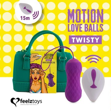 Вагинальные шарики с ротацией FeelzToys Motion Love Balls Twisty - фото