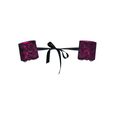 Наручники Obsessive Roseberry cuffs One size рожево-чорні