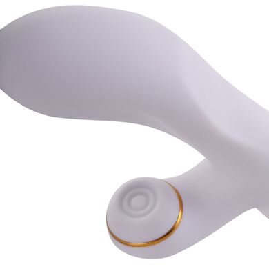 Вібратор-кролик з вакуумною стимуляцією та флогером LOCKINK SEVANDA Whip Vibrating Massage Wand White & Golden - фото