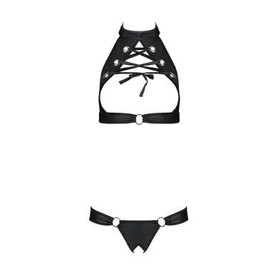 Комплект белья Passion Malwia Set with Open Bra black L/XL - фото