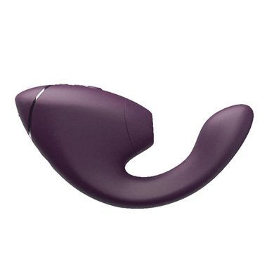 Вакуумний кліторальний стимулятор з вібрацією Womanizer Next Duo Dark Purple фіолетовий - фото