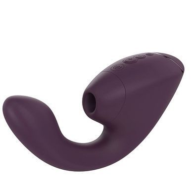Вакуумний кліторальний стимулятор з вібрацією Womanizer Next Duo Dark Purple фіолетовий - фото