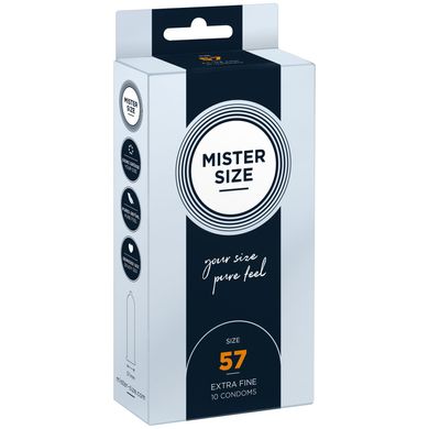 Презервативи Mister Size pure feel 57 (10 шт.) (пом'ята упаковка) - фото