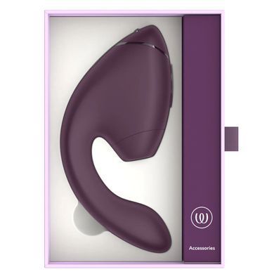 Вакуумний кліторальний стимулятор з вібрацією Womanizer Next Duo Dark Purple фіолетовий - фото
