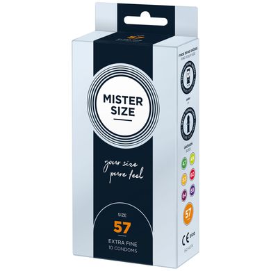 Презервативи Mister Size pure feel 57 (10 шт.) (пом'ята упаковка) - фото