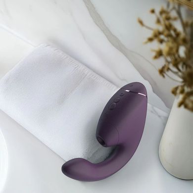 Вакуумний кліторальний стимулятор з вібрацією Womanizer Next Duo Dark Purple фіолетовий - фото