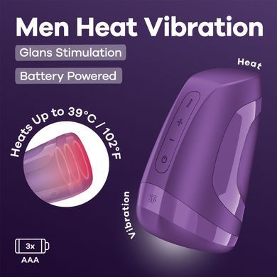 Вібратор для чоловіків Satisfyer Men Heat Vibration Battery Series - фото