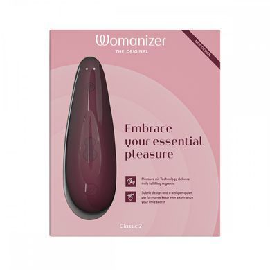 Womanizer Classic 2 - вакуумний стимулятор клітора Bordeaux - фото